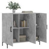 Sideboard Concrete Grey 90x34x80 cm Engineered Wood 828112