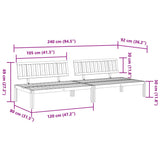 Garden Pallet Middle Sofas 2 pcs Solid Wood Acacia 3209433