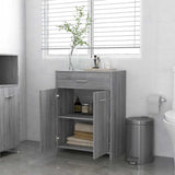 Bathroom Cabinet Grey Sonoma 60x33x80 cm Engineered Wood 815664
