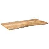 Desk Top with Curve 140x50x2.5 cm Solid Wood Rough Mango 370197