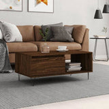 Coffee Table Brown Oak 90x50x36.5 cm Engineered Wood 830571