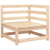 Garden Sofa with Footstool 2-Seater Solid Wood Pine 837970