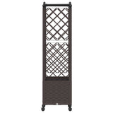 Raised Bed with Trellis and Roof Brown 125 x 40 x 144 cm PP 3423013
