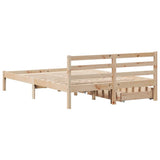 Bed Frame without Mattress 140x190 cm Solid Wood Pine 3301532