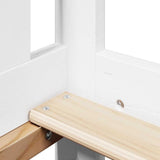 Day Bed with Roof without Mattress White 80x200 cm Solid Wood 3282265