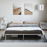 Metal Bed Frame without Mattress White 183x213cm 350918