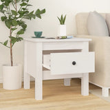 ZNTS Side Tables 2 pcs White 40x40x39 cm Solid Wood Pine 813787