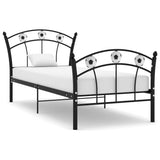 Bed Frame without Mattress Black Metal 90x200 cm 324744