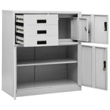 Office Cabinet Light grey Steel Medium Office Cabinets 336406