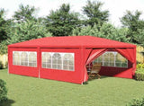 Party Tent 600 x 300 x 255 cm Red PE and Steel 42032349