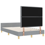 ZNTS Bed Frame Light Grey 120x200 cm Fabric 3344641