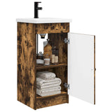 Bathroom Vanity with Sink Smoked Oak 42 x 40 x 84.5 cm 889999