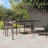 Garden Table Grey 190 x 90 x 75 cm Poly Rattan 362548