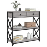 Console Table Grey Sonoma 75x28x75 cm Engineered Wood 834198