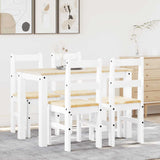 5 Piece Dining Set PANAMA White Solid Wood Pine 3345172