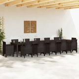 Garden Table Brown 400 x 100 x 73 cm Poly Rattan 3378529