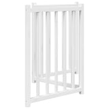 Dog Gate Foldable 3 Panels White 150 cm Solid Wood Fir 352276