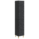 Cabinet Set 2 pcs Black Engineered Wood 3416710