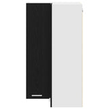 Hanging Cabinet with Door Black Oak and White 57 x 57 x 100 cm 884371