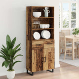 Highboard with Drawer 2 pcs Old Wood Engineered Wood 3415630