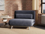 Single Velvet-Feel Sleeper Chair - Charcoal Grey T3398P329926