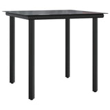 5 Piece Garden Dining Set with Cushions Grey Poly Rattan 3212188