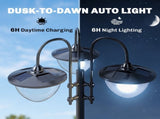 189cm 3-head Solar Lamp Post, Street Light with Planter, Automatic-on, 6 Hour Max Outdoor Ready LED T3398P548527