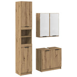 Bathroom Cabinet Set 3 pcs Artisan Oak Engineered Wood 3415883