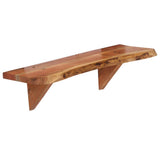 Wall Shelf Set of 2 Natural wood Solid acacia wood Medium 247927
