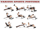 Foldable Weight Bench, Adjustable Strength Training Sit Up Ab Bench, Incline/Decline, Red T3398P349198