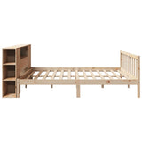 Bookcase Bed without Mattress 180x200 cm Super King Solid Wood Pine 3321663