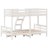 Bunk Bed without Mattress 80x200/120x200 cm White Solid Wood 3207162
