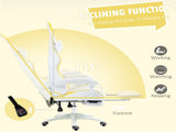 Racing Gaming Chair, Reclining PU Leather Computer Chair with Removable Rabbit Ears, Footrest, T3398P329918