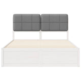 Bed Frame with Upholstered Headboard Light Grey 140 x 200 cm 3398198