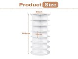 Rotating Shoe Rack Tower, 7-Tier Spinning Storage Rack, Free Standing 360&deg Revolving Shoe W1196P512181