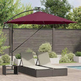 Umbrella with LED Strip Lights Bordeaux Red 294 x 294 x 248 cm 42003389