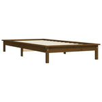 ZNTS Bed Frame without Mattress Honey Brown 90x200 cm Solid Wood 820529