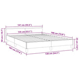 Bed Frame without Mattress Black 135x190cm Double Faux Leather 349898