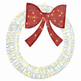 Wreath with 60 LEDs Warm white 76 x 76 x 8 cm PET 42019133