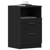 Bedside Cabinet Black Oak 40 x 35 x 65 cm Engineered Wood 862741