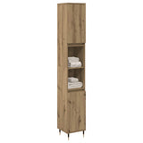 Bathroom Cabinet Artisan Oak 30x30x190 cm Engineered Wood 857197