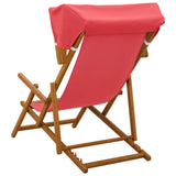 Deck Chair 2 pcs 3 Position Solid Eucalyptus Wood Red 3407807