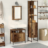 Bathroom Furniture Set with Door 3 pcs Old wood Engineered wood 3332555