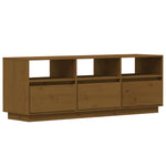 TV Cabinet Honey Brown 140x37x50 cm Solid Wood Pine 813433