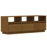 TV Cabinet Honey Brown 140x37x50 cm Solid Wood Pine 813433