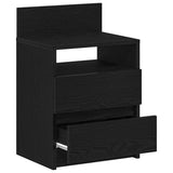 Bedside Cabinets 2 pcs with 2 Drawers Black 40x33x60 cm 858563