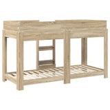 Bunk Bed for Kids Sonoma Oak 75 x 190 cm Engineered Wood 3410541
