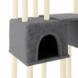 Cat Tree with Sisal Scratching Posts Dark Grey 199 cm 172081