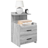 Bedside Cabinets 2 pcs with 2 Drawers Grey Sonoma 40x36.5x62 cm 858643