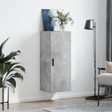 Wall Mounted Cabinet Concrete Grey 34.5x34x90 cm 828872